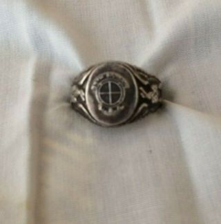 Vintage Sterling Silver Us Army 35th Infantry Division Ring Size - 10.  111