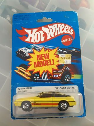 1981 Mattel Hot Wheels Pontiac J2000 Die Cast Metal 3917 On Card