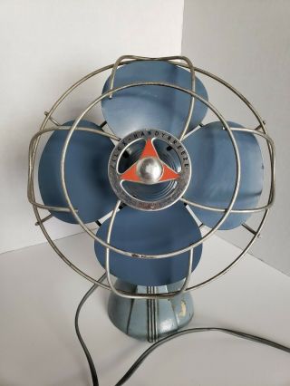 Vintage Silex Handy Breeze Fan Blue Stationary Air 3328 Hot Summer Nights