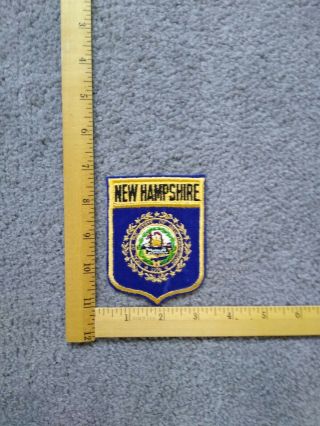 1 Rare Vintage Hampshire State Flag Iron On Patch