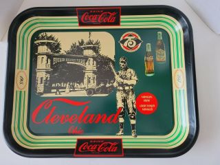 Coca - Cola Cleveland Ohio Indians Napolean Lajoie 75th Anniversary Serving Tray