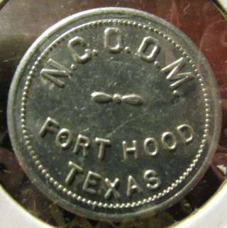 Vintage N.  C.  O.  O.  M.  Fort Hood,  Tx 25c Open Mess Military Trade Token - Texas