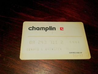 2 Vintage Champlin Oil Company Credit Cards Enid Ok