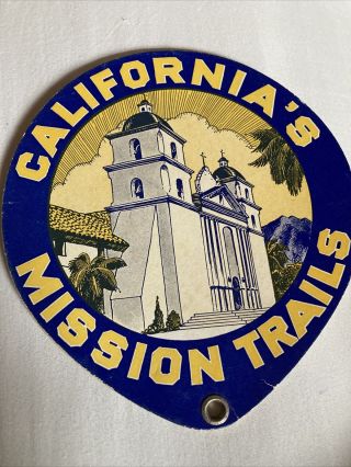 California’s Mission Trails Map Brochure 1939