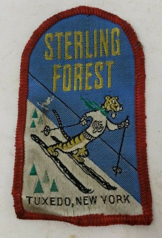 Sterling Forest Ski Area Vintage Embriodered Patch Tuxedo,  Ny