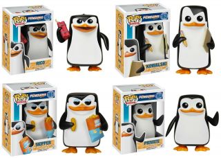 Funko Pop The Penguins Of Madagascar - Pack 4 (kowalski,  Private,  Rico,  Skipper)