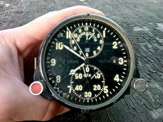 Soviet Military Aviation Watch With Stopwatch,  Clocks Panel Achs - 1 Mig - 29