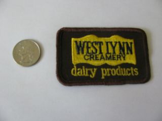 Vintage West Lynn Mass Ma Creamery Dairy Patch Embroidered Nos Old Stock