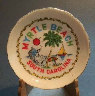 Vintage Myrtle Beach,  SC Mini Tea Cup and Saucer Collectable Souvenir Set 2