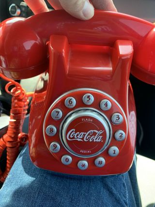 Coca Cola Red Phone Push Button Landline Telephone Coke 2003