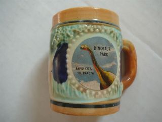 Dinosaur Park - Rapid City Sd South Dakota - Vintage Souvenir Mini Mug Stein Vg