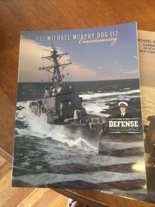 Uss Michael Murphy Ddg 112 Commissioning Booklets 10/6/12 Letters And Crew