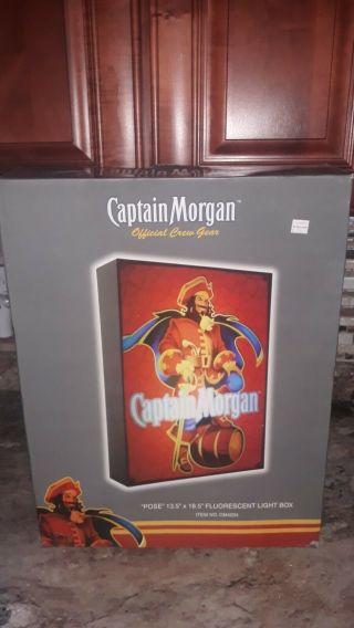 Captain Morgan " Pose " Bar Light Box Sign 13.  5 " W X 18.  5 "