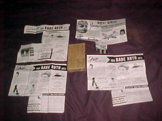 1930 Babe Ruth Quaker Oats Premium Offer - Box Tops - Ruth Memorabilia