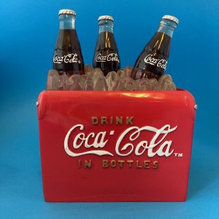 Coca Cola Light Up 3 Bottle Ice Cooler Water Fountain - Corded Collectible Coke