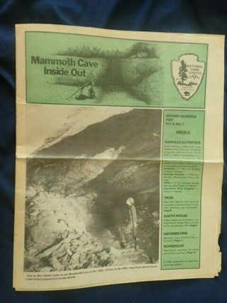 Vintage 1987 Mammoth Cave Inside Out Publication
