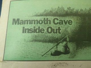 VINTAGE 1987 MAMMOTH CAVE INSIDE OUT PUBLICATION 2