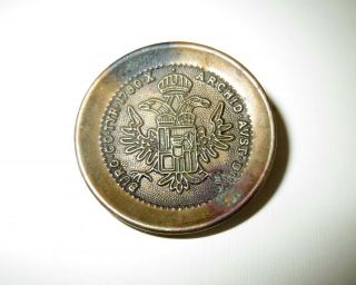 C 1780 Military Eagle & Latin Button Medal Coin Colonial Era Revolutionary War