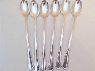 (6) Oneida Silversmiths Clairhill Fairhill Silver - Plate Ice Tea Spoons Flatware