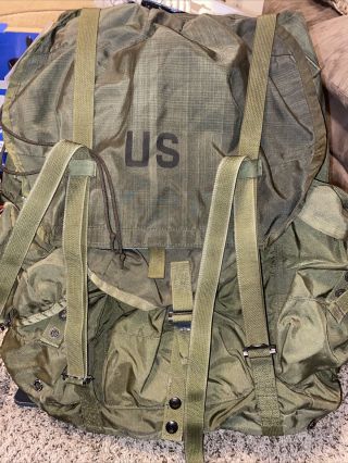 United States Army Issues Alice Backpack Complete With Frame.