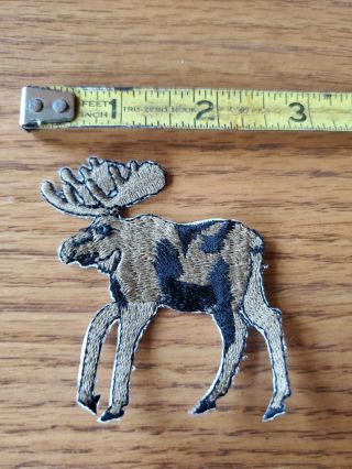 Moose Patch Animal Deer Badge 2.  5 " (iron On) Canadian Horns Woods