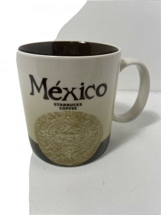 Starbucks Collector Series Mexico City 16oz Mug Cup Aztec Calendar Discontinued