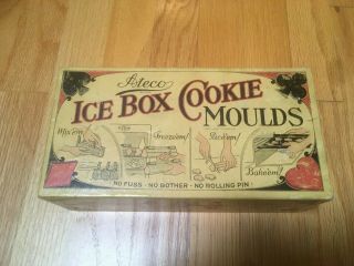 Vintage Ateco Ice Box Cookie Moulds,  Heart Diamond Spade Clover