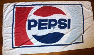 Vintage Retro Pepsi Cola Advertisement Beach Towel 56”x 31”
