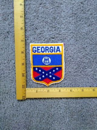 1 Rare Vintage Georgia State Flag Iron On Patch
