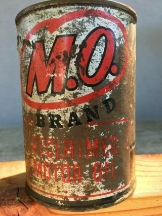 Vintage " M.  O.  Reclaimed Motor Oil " Can