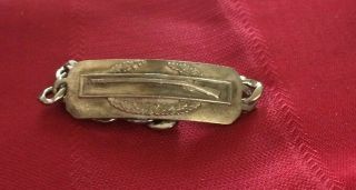 Vintage Sterling Silver Us Army Combat Infantry Badge Id Bracelet 8 " 84