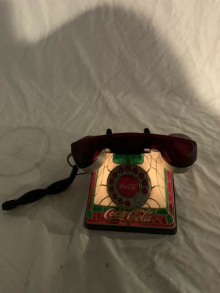Discontinued Coca Cola Tiffany Stained Glass Look Phone