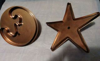 Large Martha Stewart Copper Cookie Cutters Star Bright And The Man In The Moon