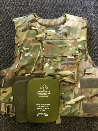 British Army Ecba Body Army With Filler And 2 Plates 180/112