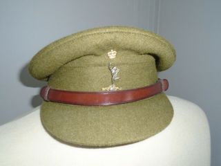 Royal Signals Mans Officers Cap With Badge Size 6.  7/8 55cm British Army Issue