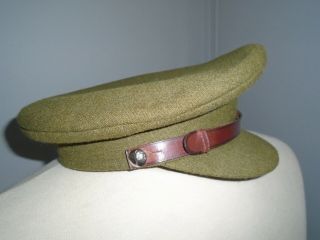 ROYAL SIGNALS MANS OFFICERS CAP WITH BADGE SIZE 6.  7/8 55CM BRITISH ARMY ISSUE 2