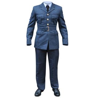 British Army Raf No 1 Oa Royal Air Force Uniform Jacket Trousers Shirt Blue Wool