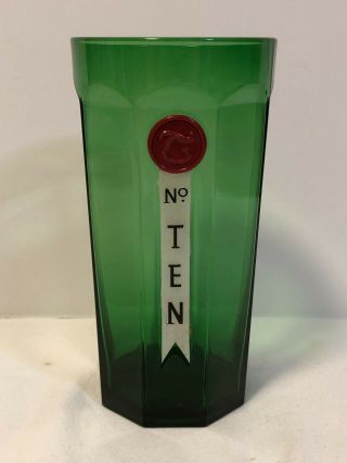 Tanqueray Tumbler,  Green Gin Octagonal Glass,  Red Seal No.  Ten,  Snaporg.  Com