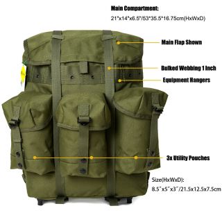 MT Military Medium Alice Pack Army Survival Combat Backpack ALICE Rucksack OD 2