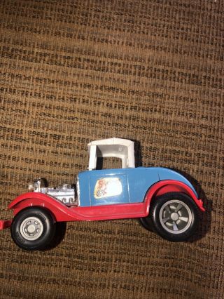 3 Vintage Mini Tonka Hot Rods - Red Smart Car/black Rat/orange Model T