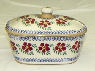Nicholas Mosse Old Rose 7 X 5 X5 Inch Lidded Butter Dish -