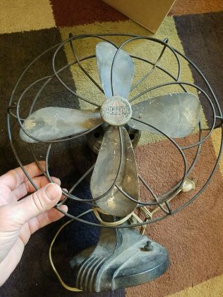 Vintage Northeast General Motors Metal Fan For Restoration Collectible