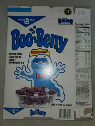 2013 Boo Berry Vintage Style Retro Exclusive Cereal Box General Mills