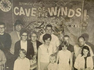 Vintage 1967 Photo Cave Of The Winds Tour Manitou Springs,  Co