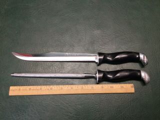 Vintage Wear - Ever Set Carving Knife 255 & Sharpening Steel Rod