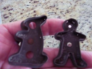 Rare A&j Cookies Cutters Mini Bunny And Gingerbread Man 1 /4 " By 2 1/4 " 930