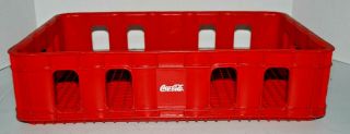 Vintage Coca Cola Red Plastic Carrier Case Crate Coke Stackable