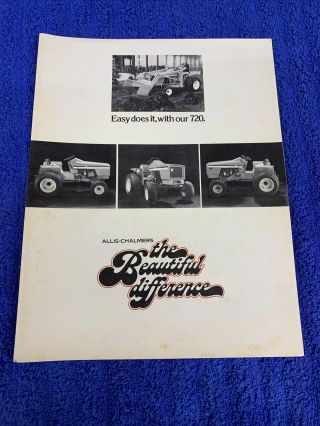 Vintage Allis Chalmers Lawn Garden Tractor Brochure 720