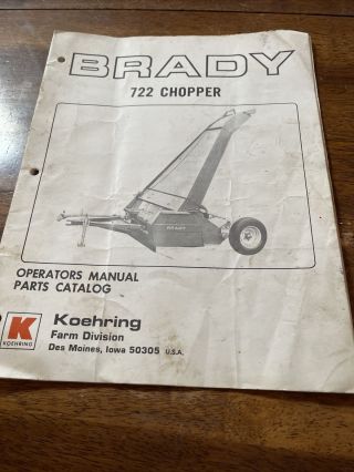 Brady Koehring Model 722 Multi - Crop Chopper Sales Brochure