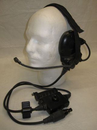 Military Surplus Bose Triport Tactical Communication Headset W/ Ptt Switch